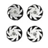 4Pcs 60mm Omnidirectional Wheel Aluminum Alloy Omni Directional Wheel Set