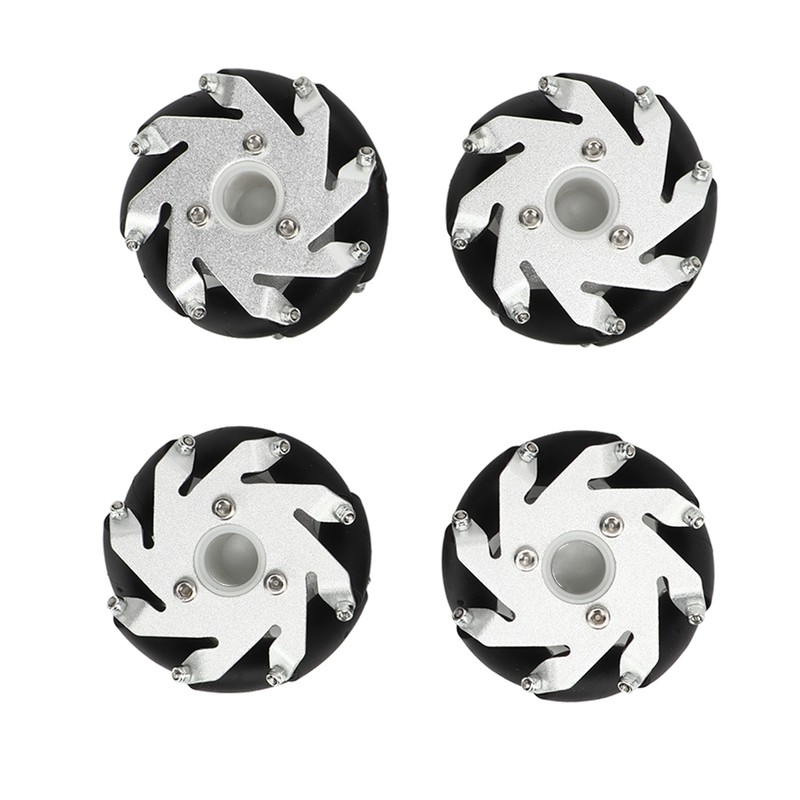 4Pcs 60mm Omnidirectional Wheel Aluminum Alloy Omni Directional Wheel Set
