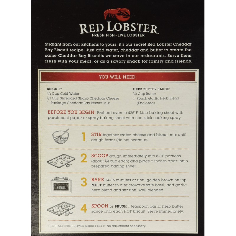 (Pack of 4) Red Lobster Cheddar Bay Biscuit Mix 11.36