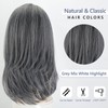 18 Inch Gray Wigs for Women 2x3.5 Realistic Scalp Highlight