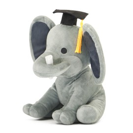 RANDGRITH Graduation Elephant Plush Toy 9.8 Inch with Graduation Cap - Perfect Graduation Gift for Season, Party Favors, Commencement Decorations, and Keepsakes Souvenirs