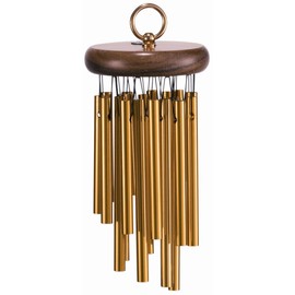 Meinl Percussion Hand Held Chimes - Medium-Large Musical Instrument with 18 Sound Bars - Hand-Played - With Holding Ring - Aluminum, Gold (CH-H18)