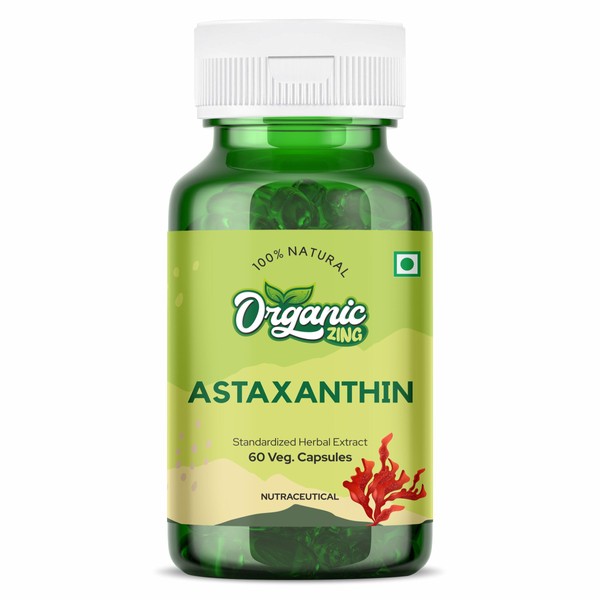 Organic Zing ASTAXANTHIN Capsules Free from Milk, Soy, Eggs -