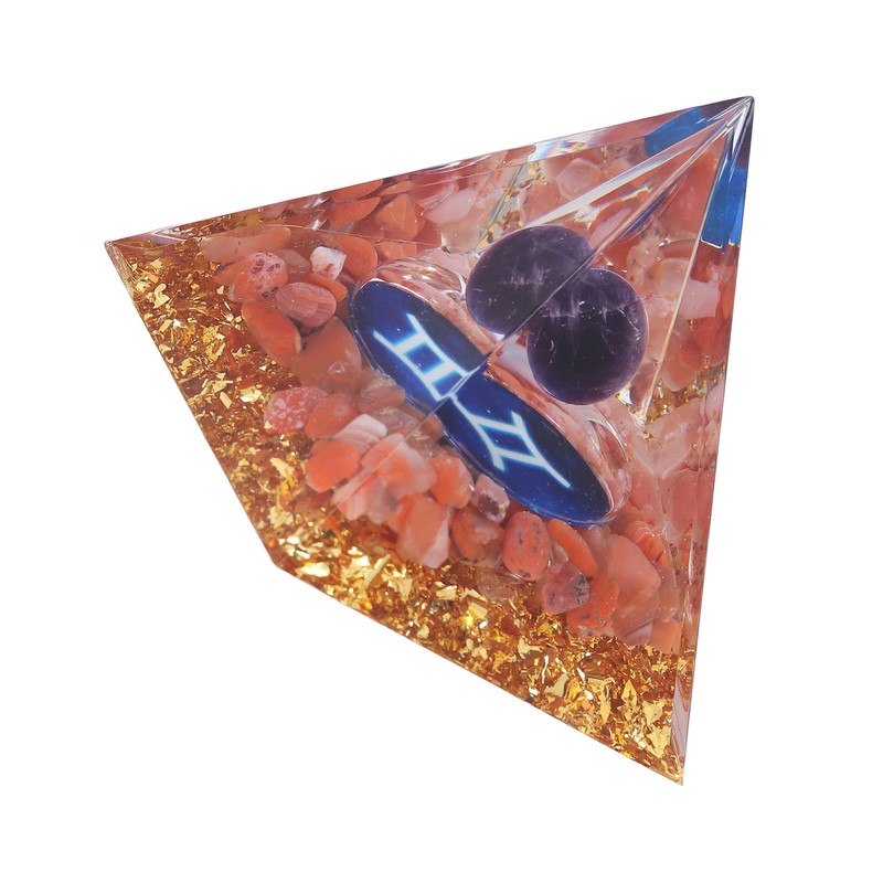 Constellation Pyramid Stone for Positive Energy Reduce Stress Chakra Resin