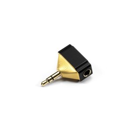 ddHiFi DJ44Gold Audio Adapter 4.4mm Balanced Female Earphones to 3.5mm Male Single-Ended Outputs Adapter (Black Gold Edition)