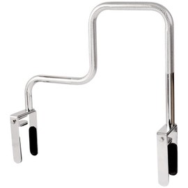 DMI Chrome Plated Adjustable Grab Bars for Bathtub and Showers for Seniors, Rust-Resistant Safety Rail with Textured Non-Slip Handle, 250 lb Capacity, Brackets Fit 3.3" - 5.8” Tub Walls