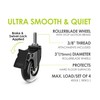 Slipstick 3 Inch Rubber Caster Wheels with Brake Locks (4