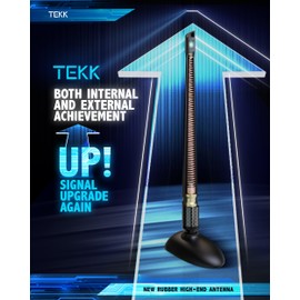 TEKK Carbon Fiber Short Antenna Compatible with 2015-2024 Roadmaster/Challenger/Chieftain/Pursuit / 7.9 Inches Premium Flexible Rubber/Designed for Enhance FM/AM Radio Signal Reception