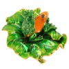 Lotus Leaf Frog Jewelry Box Hand Painted Innovative Metal Jewelry