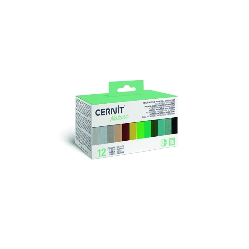 Cernit CEASS004C - Set of 12 Colours Oven Hardening Polymer