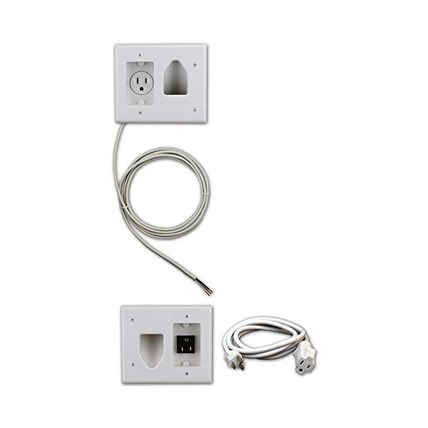 DATA COMM Electronics 50-3323-WH-KIT Flat Screen TV Cable Organizer Kit