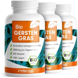 Organic Barley Grass Capsules 1095x - Optimal High Dose with 3000 mg Barley Grass Powder from Controlled Organic Cultivation - Laboratory Tested with Certificate