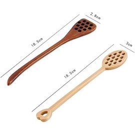 Brown Wooden Honey Dippers, Handmade Spoon Stirrer, Long Handle Honey Dipper Mixing Stick, Honey Dipper, Handmade Honey Drizzler for Kitchen and Dining