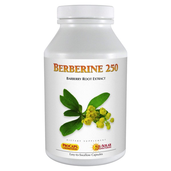 ANDREW LESSMAN Berberine 250-360 Capsules – Barberry Root Extract. Small Easy to Swallow Capsules