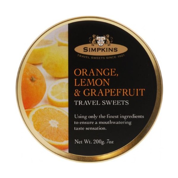 Simpkins Orange Lemon Grapefruit Drops 200g