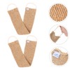 PACKOVE 2Pcs Jute Exfoliating Back Scrubber Shower Strap Durable Ramie