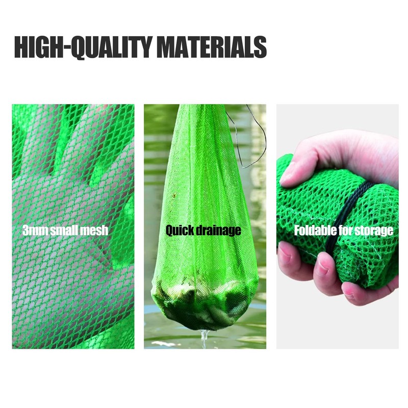 Dingbear Fishnet Bag - Nylon Fishing Net Fishing Collection Bag