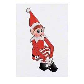 'Cheeky Elf' Temporary Tattoo - Water Resistant, Skin-Safe, Non-Toxic Transfer (TO00062603)