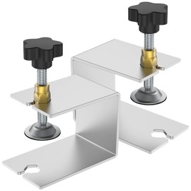 2/4Pcs Cabinet Installation Clamp Stainless Steel Drawer Fixing Clip Adjustable Cabinet Hardware Jig Portable Front Drawer Woodworking Clamp Tool for Carpenter Cabinets Frame Installing PoUYWH