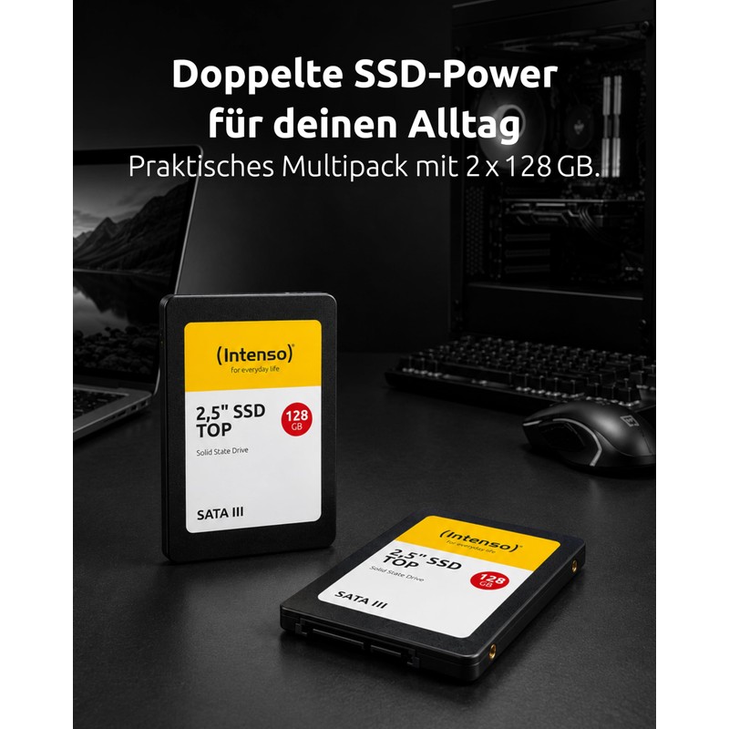 Intenso Internal 2.5" SSD SATA III Top 128GB Twin Pack,
