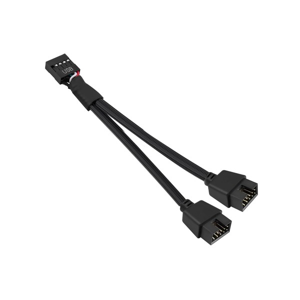 COEZFE Motherboard USB 2.0 to Dual 9 pin Extension Cable,