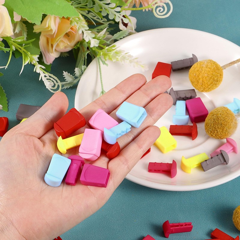 uxcell 25Pcs Plastic Flat Bell End Stoppers, Cord Ends Lock