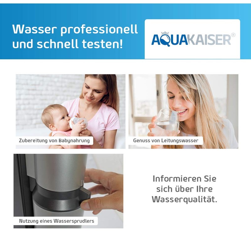 Aquakaiser 3-in-1 Water Test for Drinking & Tap Water -
