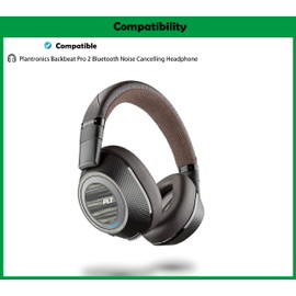 DowiTech Professional Headset Replacement Earpads Cushion Headphone Ear Pads Compatible with Plantronics Backbeat Pro 2 Bluetooth Noise Cancelling Headphone