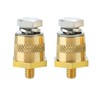 Ampper M6 Thread Male Brass Battery Terminal Charging Posts, M6