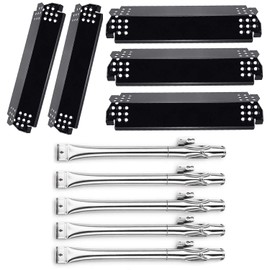 Grill Replacement Parts for Nexgrill 720-0888, 720-0888N, 720-0830H Gas Grill Models, 5 Pack Grill Pipe Burners and Heat Plate Shields Kit for Nexgrill Replacement Parts