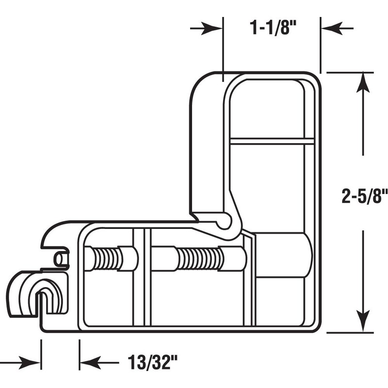 Prime-Line B 712 Diecast Screen Door Corner (2 Pack), Mill
