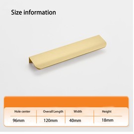 JNRFTY 10 Pack Cabinet Pulls Hidden Drawer Pulls Handle Aluminum Drawer Handles Cabinet Door Handles Pull for Home Kitchen Door Drawer Cabinet (Gold,120mm Total Length)