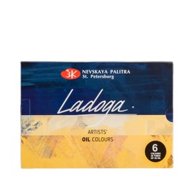 Ladoga Set of Artists Oil Paints - 46 Ml x 6 - Oil-Based Paints in Tubes - Artists Quality Art Colors