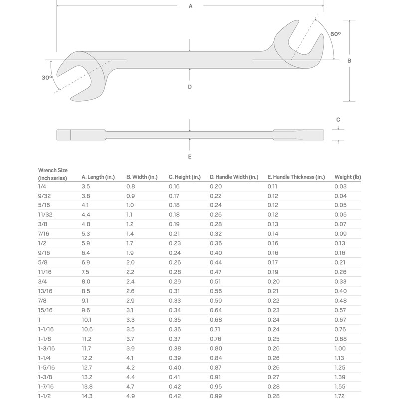 TEKTON 11/32 Inch Angle Head Open End Wrench | WAE83209