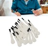 20pcs White Handle Black Hair Sound Aid Cleaning Brush Professional