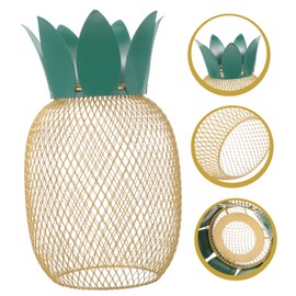 ARTIBETTER Pineapple Lampshade Lamp Shade Light Blocking Shades Novelty Lampshade Exquisite Metal Lampshade Metal Wire Lampshade Metal Wire Light Shade Lampshade for Table Lamp Mesh Lampshade
