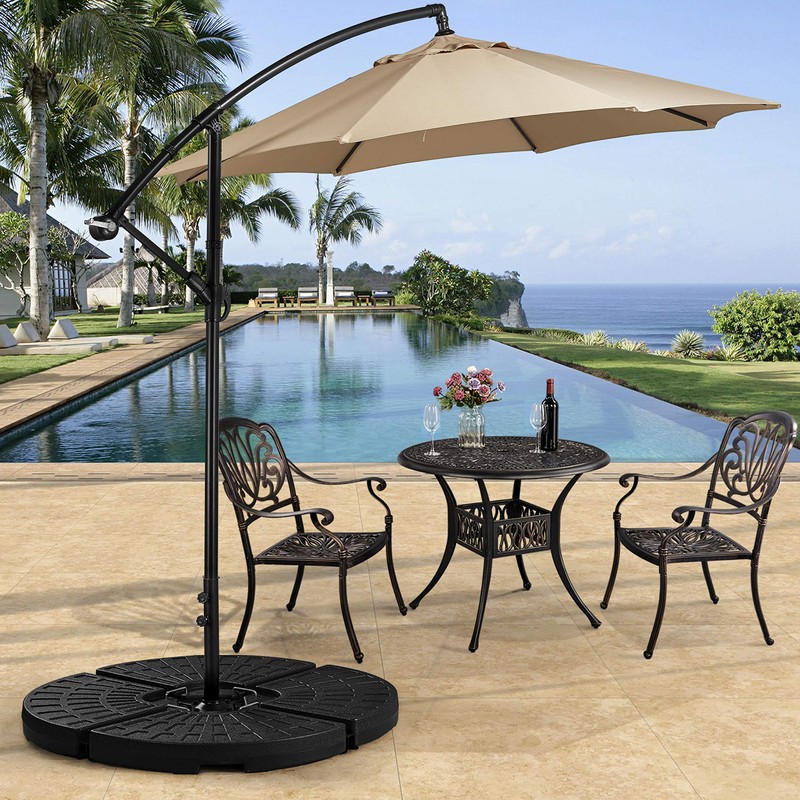 Yaheetech 4Pcs 13L Heavy Duty Offset Outdoor Umbrella Base Water