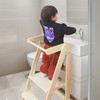 Foldable Toddler Tower Preassembled Kitchen Stool Helper, Folding Tower for
