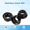 M5 Serrated Flange Nuts Flanged Locknuts, Stainless Steel 18-8 (304),
