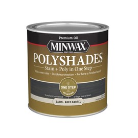 Minwax PolyShades Semi-Transparent Satin Aged Barrel Stain/Polyurethane Finish 0.5 pt