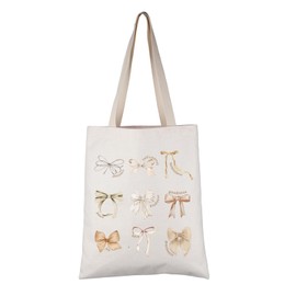 PYOUL Christian Gift Coquette Bow Christian Tote Bag Christian Mom Handbag Religious Gift (Bow Christian Tote)