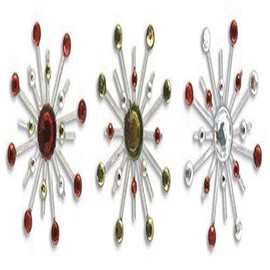 Karen Foster Design Sparkle Burst Brads Embellishments, 6 Holly and Berries