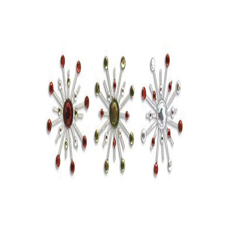 Karen Foster Design Sparkle Burst Brads Embellishments, 6 Holly and