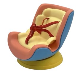 Car Seat Protector for 17cm Doll, Desktop Ornament Set with Accessories,Air Vent Stuffed Toy Carseat, Perfect for Car Decoration and Display,Suitable for 17cm Dolls (Blue Yellow)