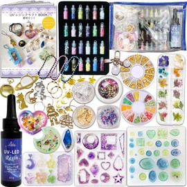 Ailes UV Resin Material Set, Shakasha Resin, Cosmic Space and Name Tags, Accessory Parts (No Lights and Tools)