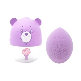 Impressions Vanity Care Bears Makeup Sponge Case and Blending Sponge Trio Set, Capsule Beauty Blender Holder with Ventilation, Teardrop Non Latex Travel Blender Sponge for Liquid Foundation, Concealer