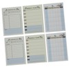 VILLFUL 6pack Daily Desk Notepad Planner To-do List Tear-off Memo