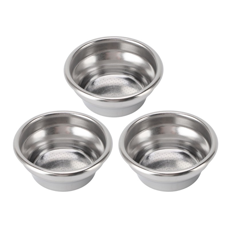3pcs 54mm Coffee Filter Basket Stainless Steel Portafilter Basket Cup