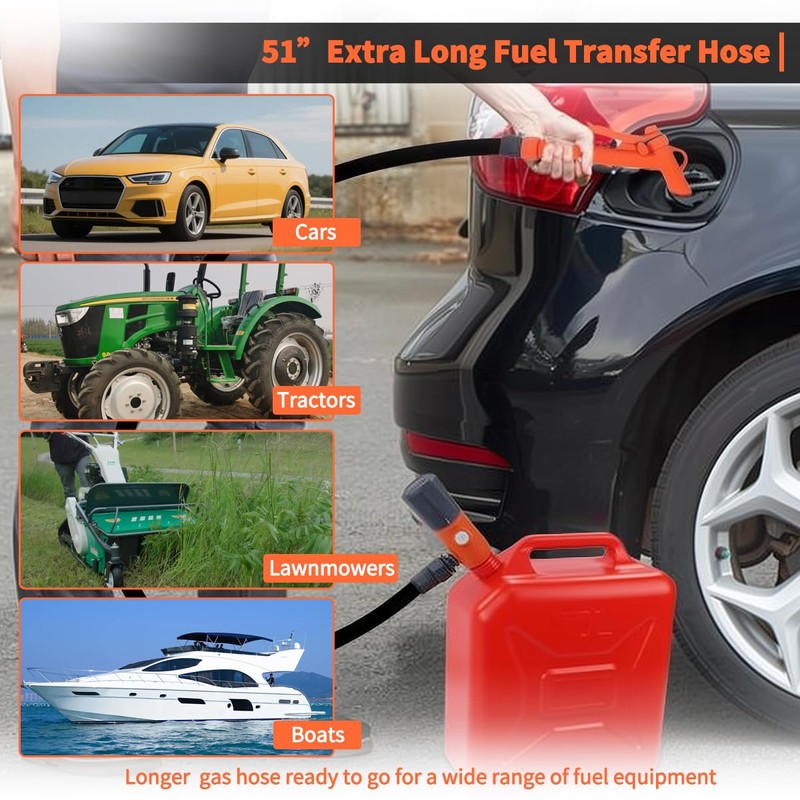 Siphon Pump for Gasoline, Fuel Transfer Pump Powered By USB
