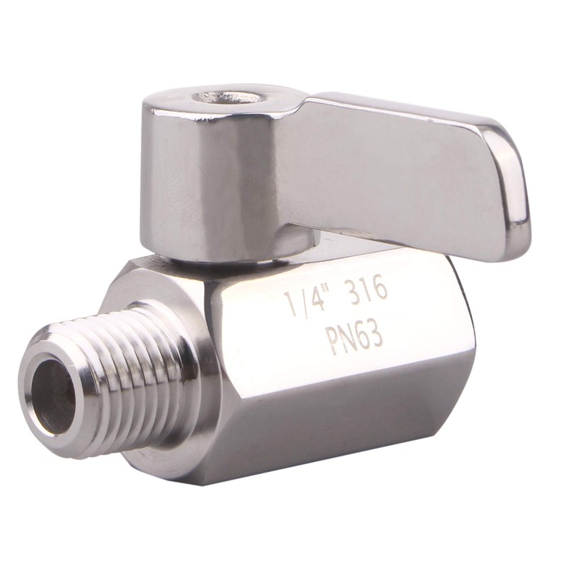 DERNORD 1/4 inch Stainless Mini Ball Valve NPT Female x
